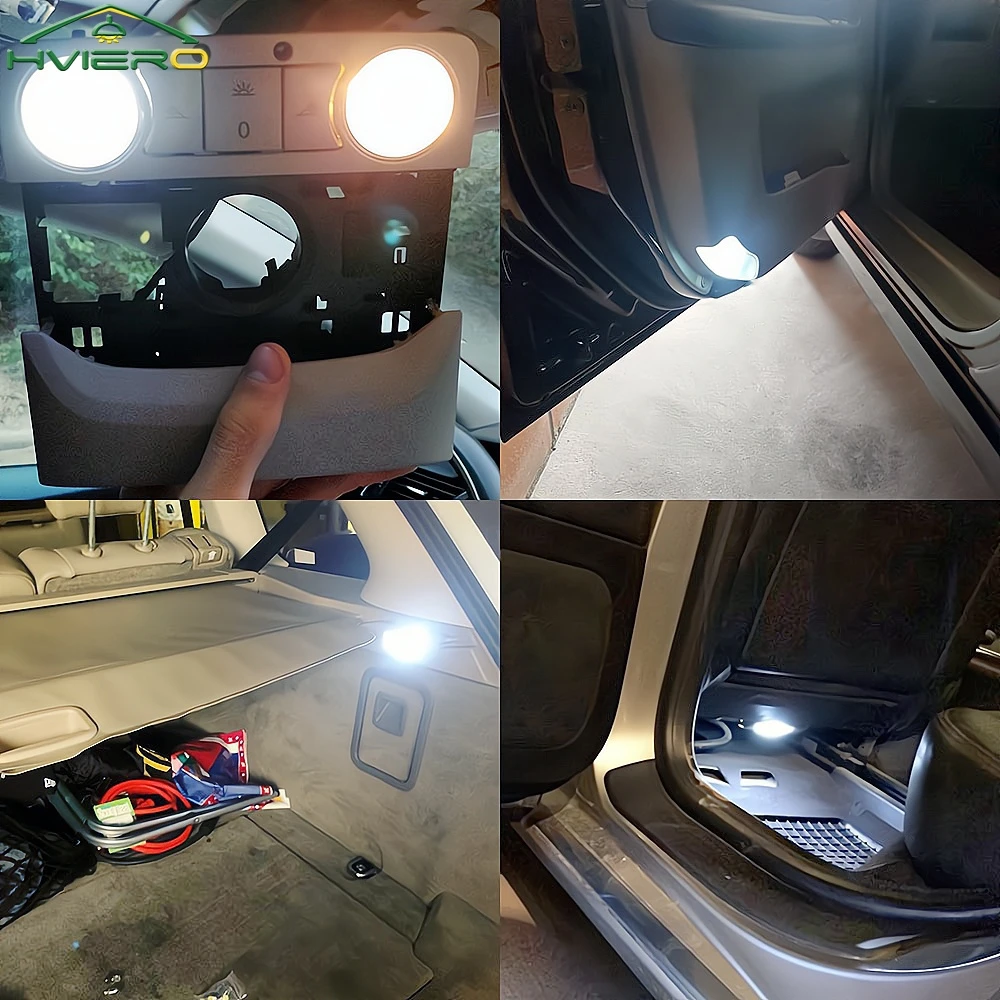 2 lâmpadas de carro 168 194 lâmpada de sinalização 3014 33smd painel placa de licença luz tronco branco dc 12v auto interior condução cúpula mapa led