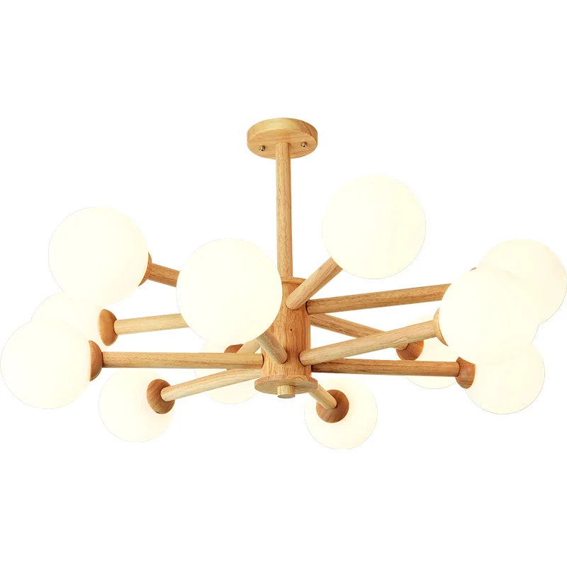 

Living room chandelier cream log wind Internet celebrity magic bean molecular lamp, personalized creative eye