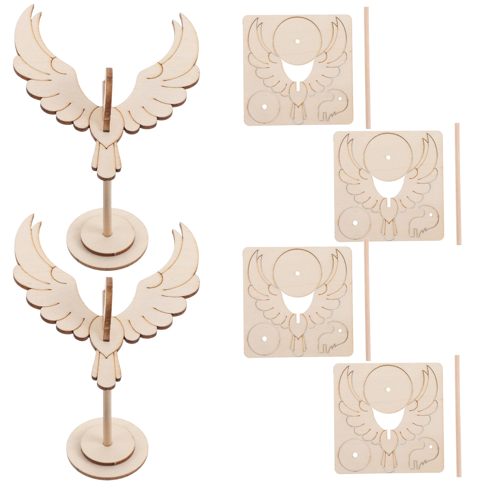 Kit de ciencia de equilibrio Diy para niños, juego educativo de vástago de águila de madera, juego de ensamblaje potenciador de creatividad, habilidades motoras, 6 uds.