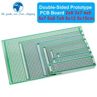 TZT 2x8 3x7 4x6 5x7 6x8 7x9 8x12 9x15 cm Double Side Prototype Diy Universal Circuit Board Protoboard For Arduino