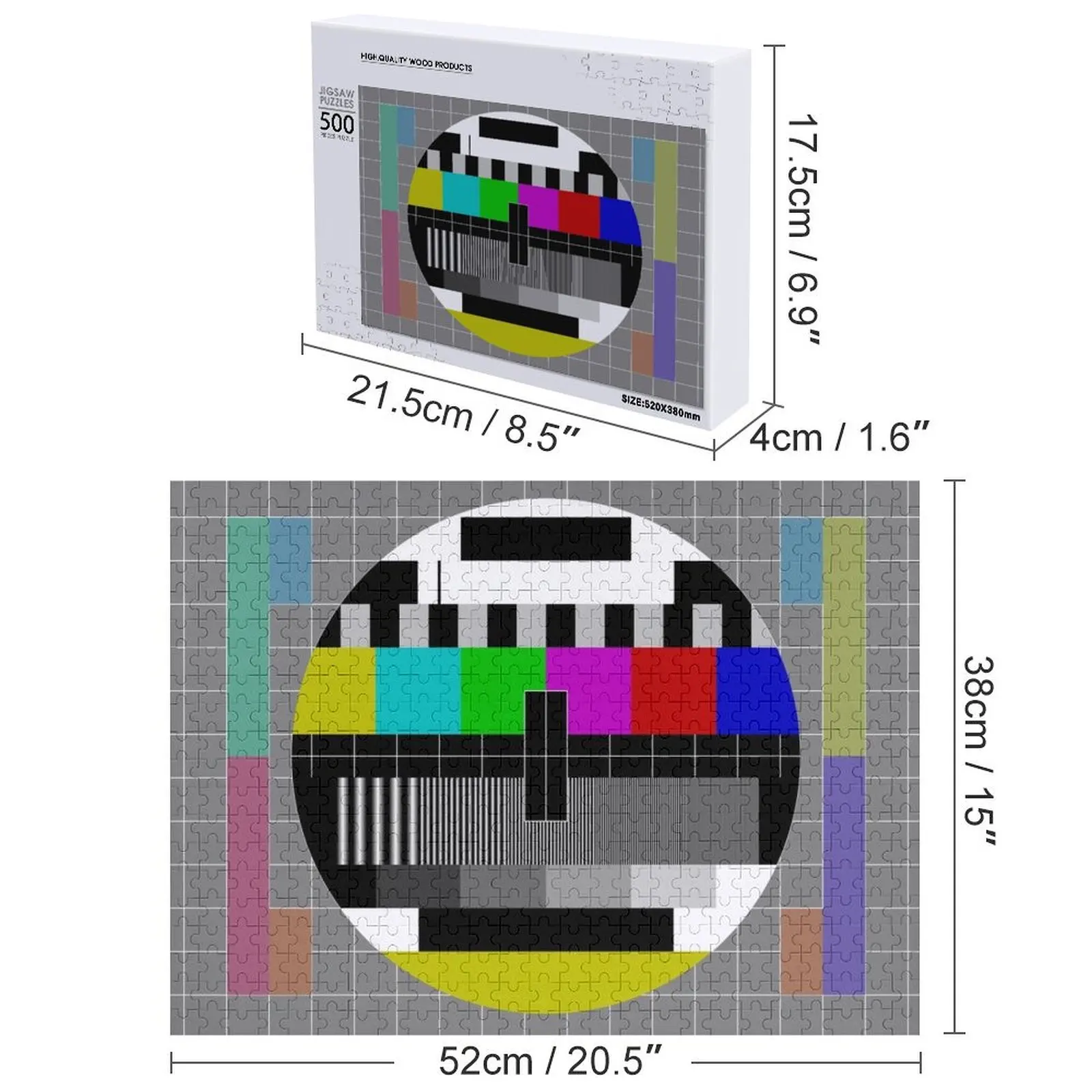 Test Pattern Jigsaw Puzzle Christmas Gifts With Photo Puzzle