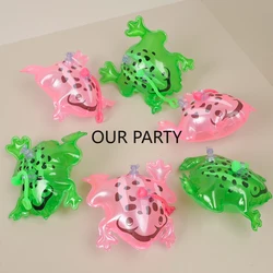 10Pcs Funny Mini Inflatable Frog Balloon Bath Toys for Kids Birthday Baby Shower Party Favors Pinata Fillers Kindergarten Gifts