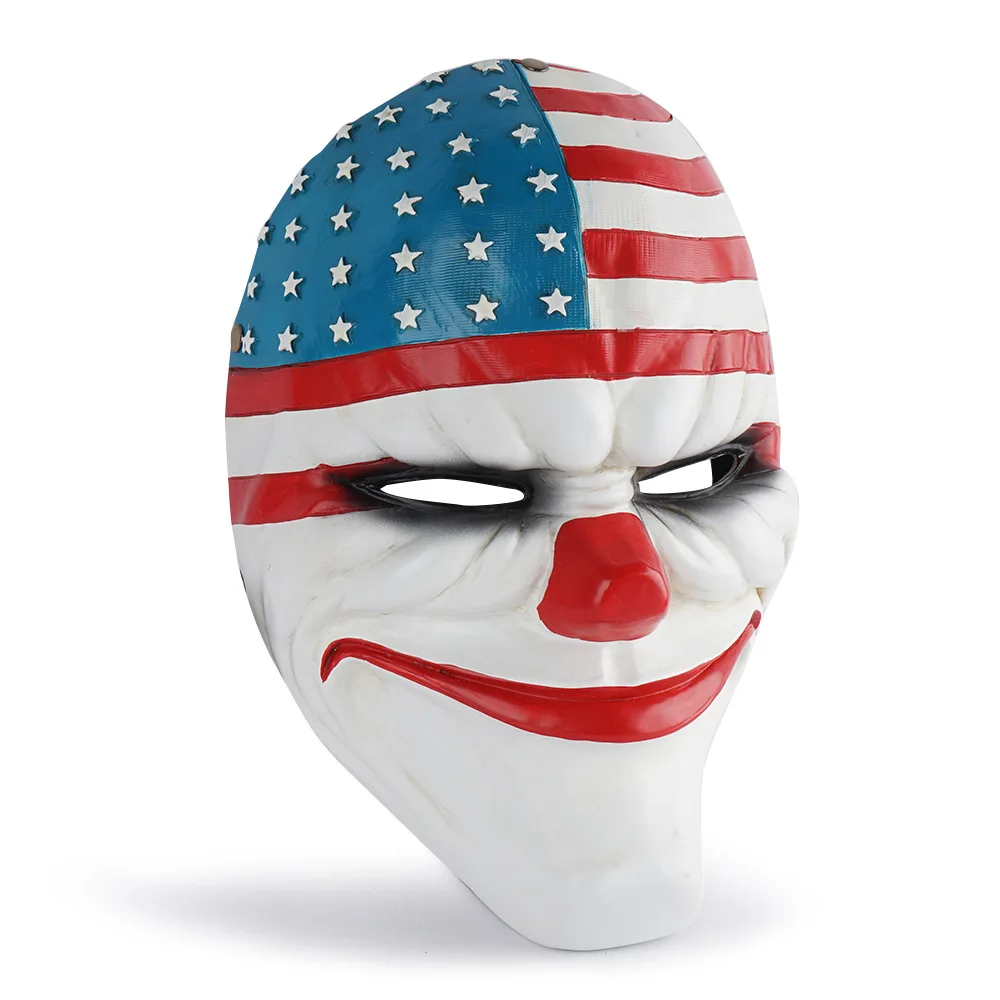 Novelty Resin Payday Mask, Dallas Cosplay Mask Halloween Masquerade Party Theme Game Character Props