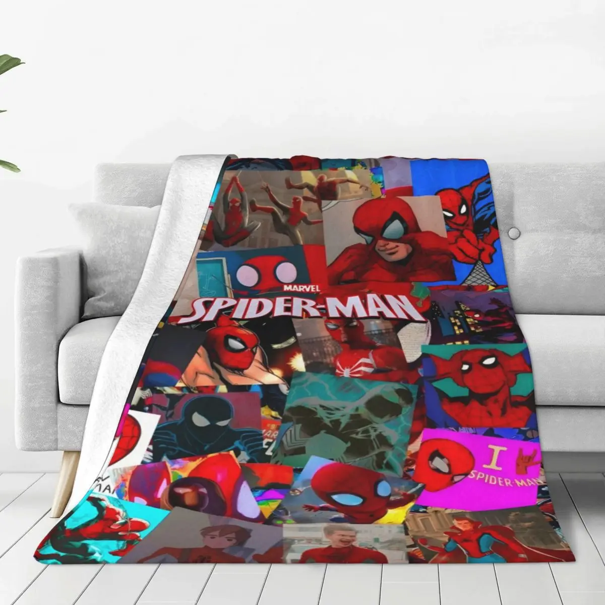 Marvel SpiderMan Soft Flannel Throw Blanket Cozy and Lightweight Fleece Blanket for Home, Travel, and Outdoor Use All Year Round