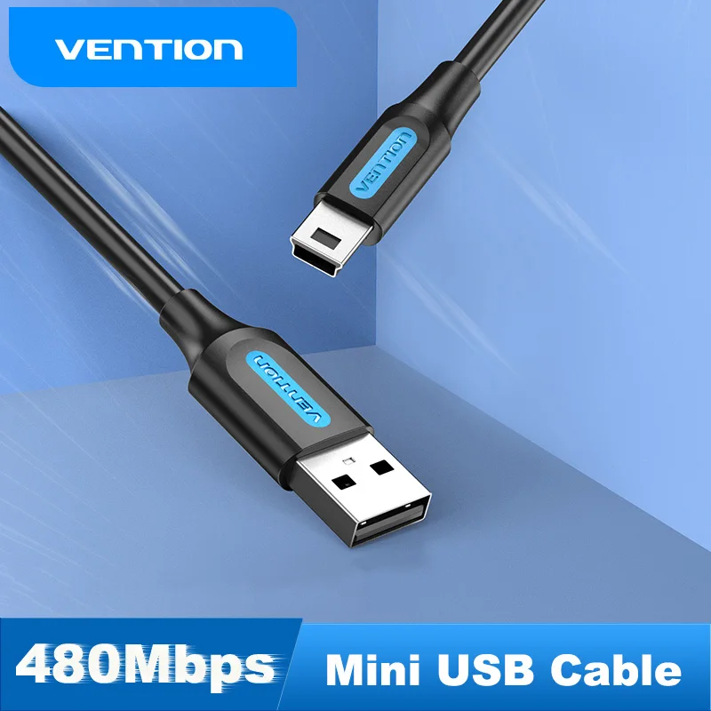 USB firmy Vention kabel Mini USB do USB szybki kabel do ładowarki przesyłania danych dla MP3 MP4 odtwarzacz wideorejestrator samochodowy GPS aparat