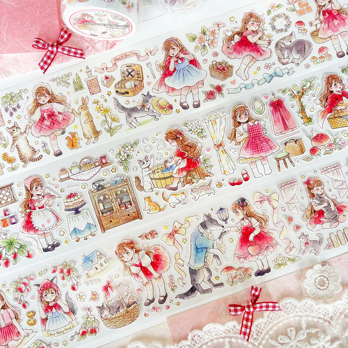 Cute DieCut Washi Tape Stickers - Hyakuraoka Dreamland Forest & Deep Sea Adventure Little People Design