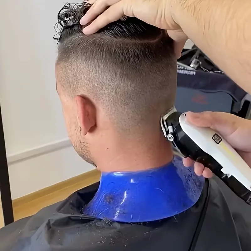 Capa de Cabeleireiro Ajustável em Silicone para Coloração e Tratamentos Químicos, Protetor de Pescoço Profissional Reutilizável para Salão