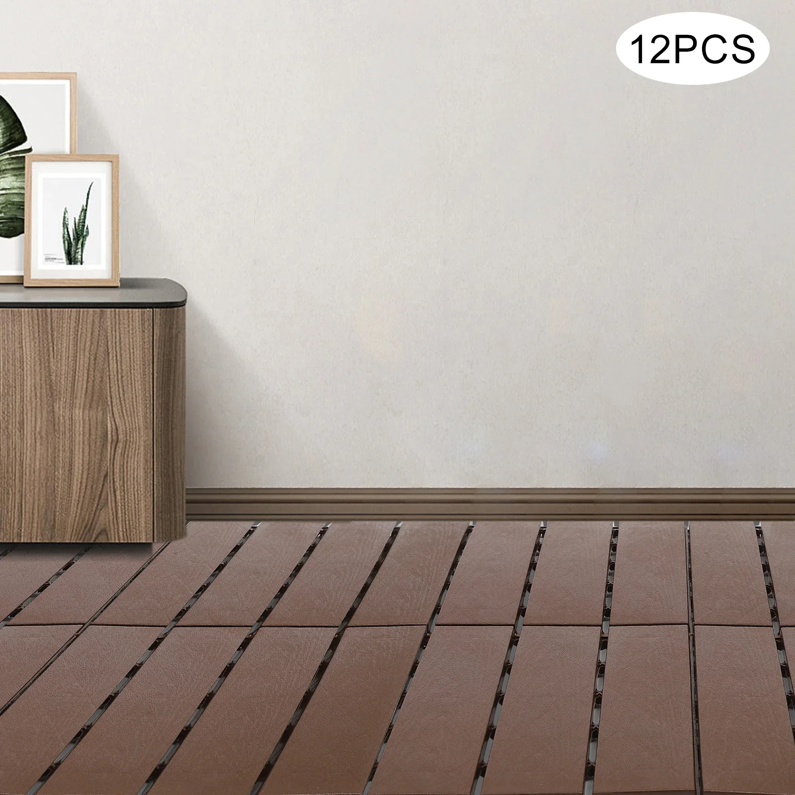 

Interlocking Deck Tiles 12-Pack, 12x12Inch Wood Grain Patio Floor Tiles, Waterproof Outdoor Flooring for Balcony Garden Poolside