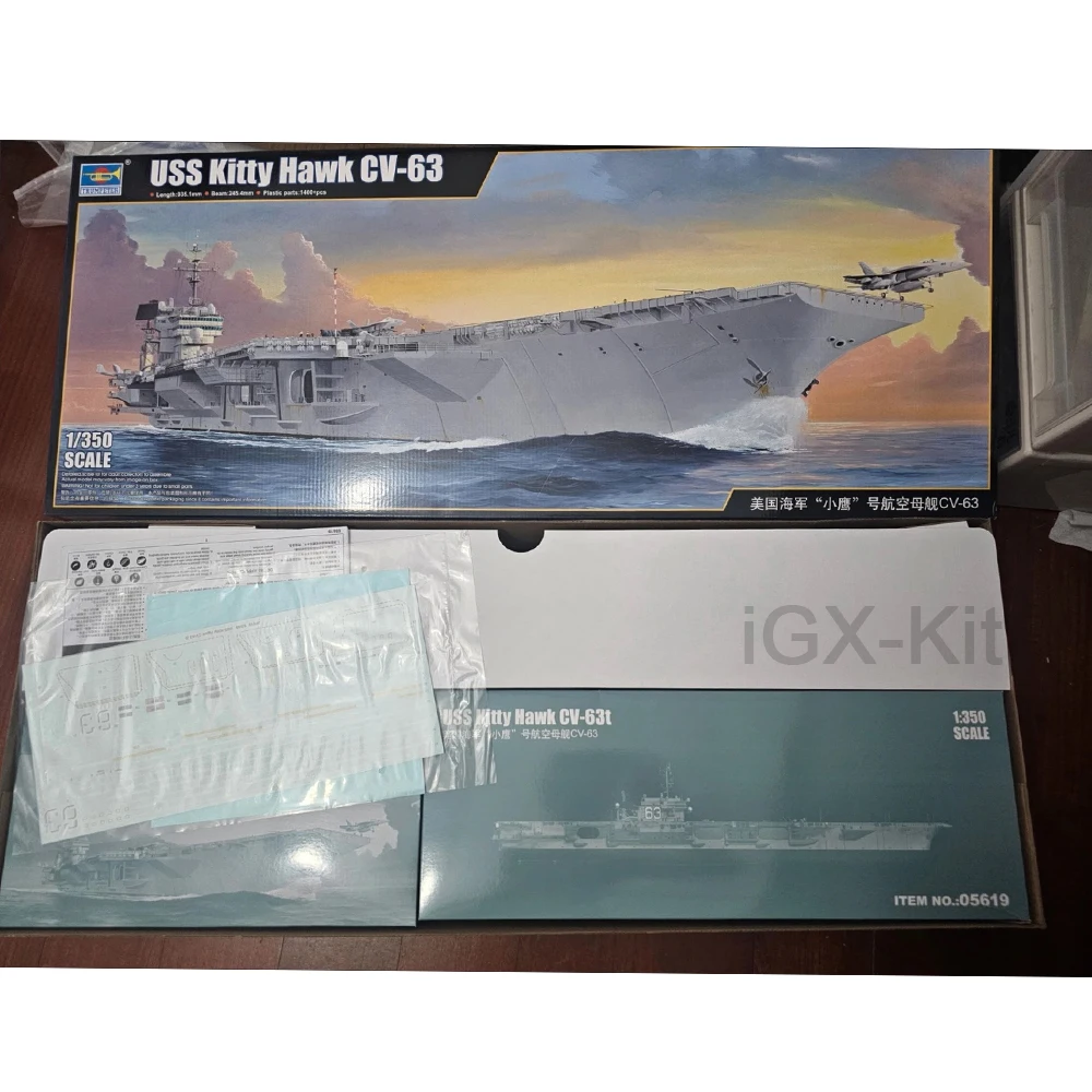 Trumpeter 1:350 USS Kittyhawk CV-63 CV63 Aircraft Carrier Ship Model Kit