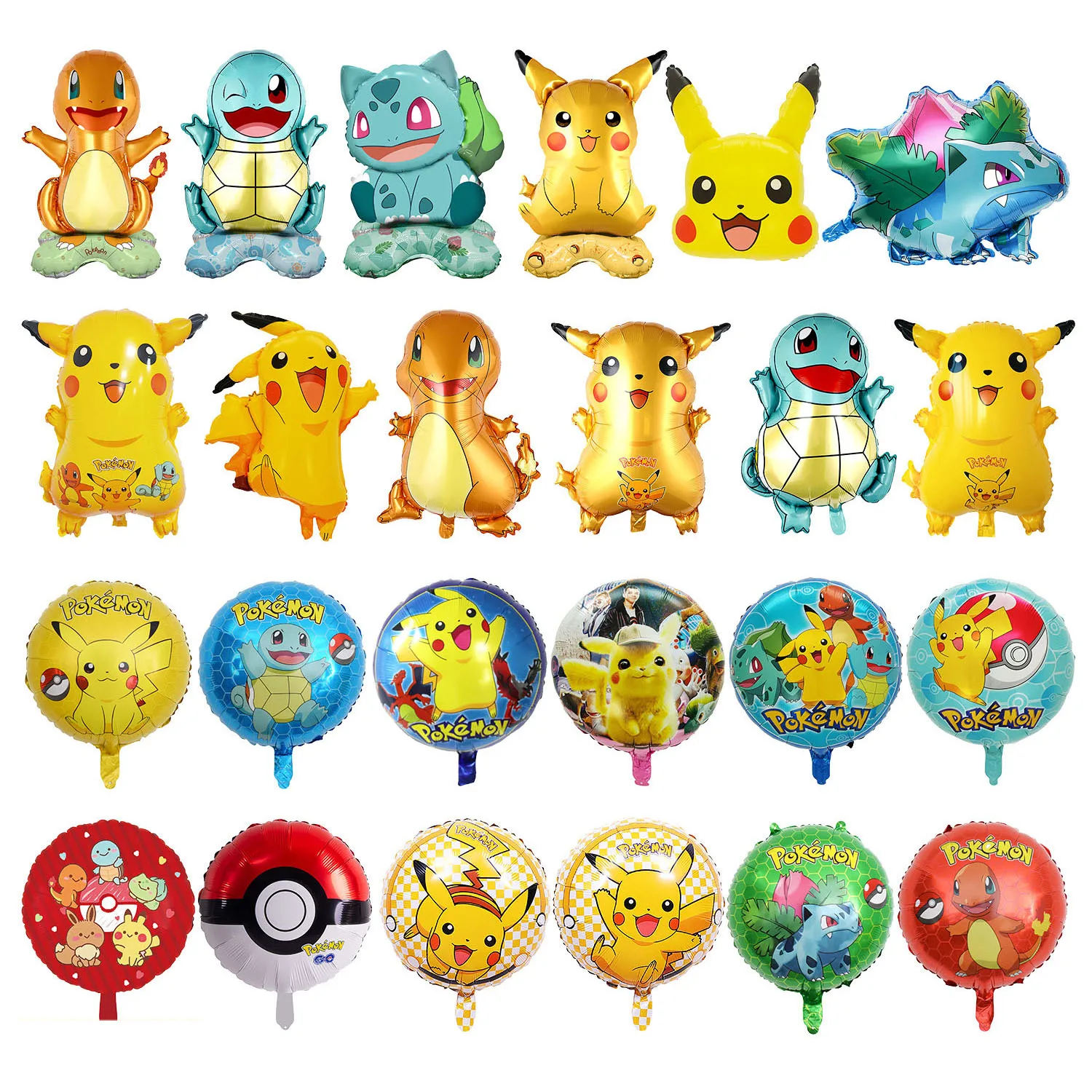 Kawaii Anime Pokemon Balloon Cute Cartoon Aluminum Film Balloon Party Decoration Pikachu Balloon Kids Birthday Gifts Toys