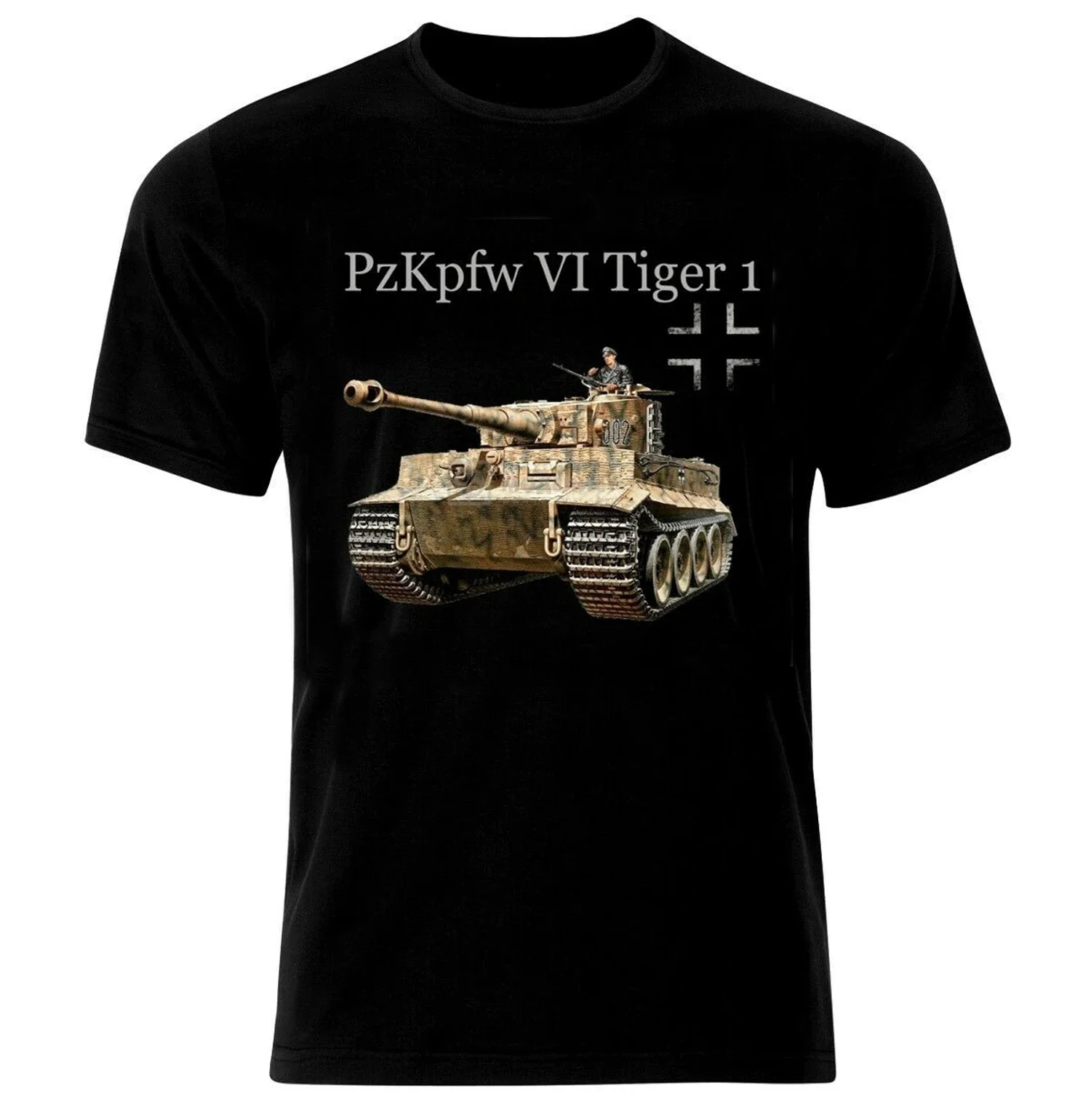 WWII Germany Military Armour Wehrmacht PzKpfw VI Panzer Tiger 1 Tank T-Shirt. Summer Cotton Short Sleeve O-Neck Mens T Shirt New