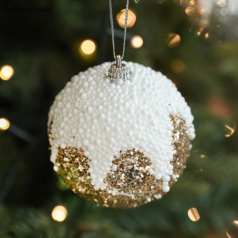 

8cm Foam Sequin Christmas Balls – Shatterproof, Colorful Hanging Ornaments For Christmas Tree, Party, And Holiday Decorations