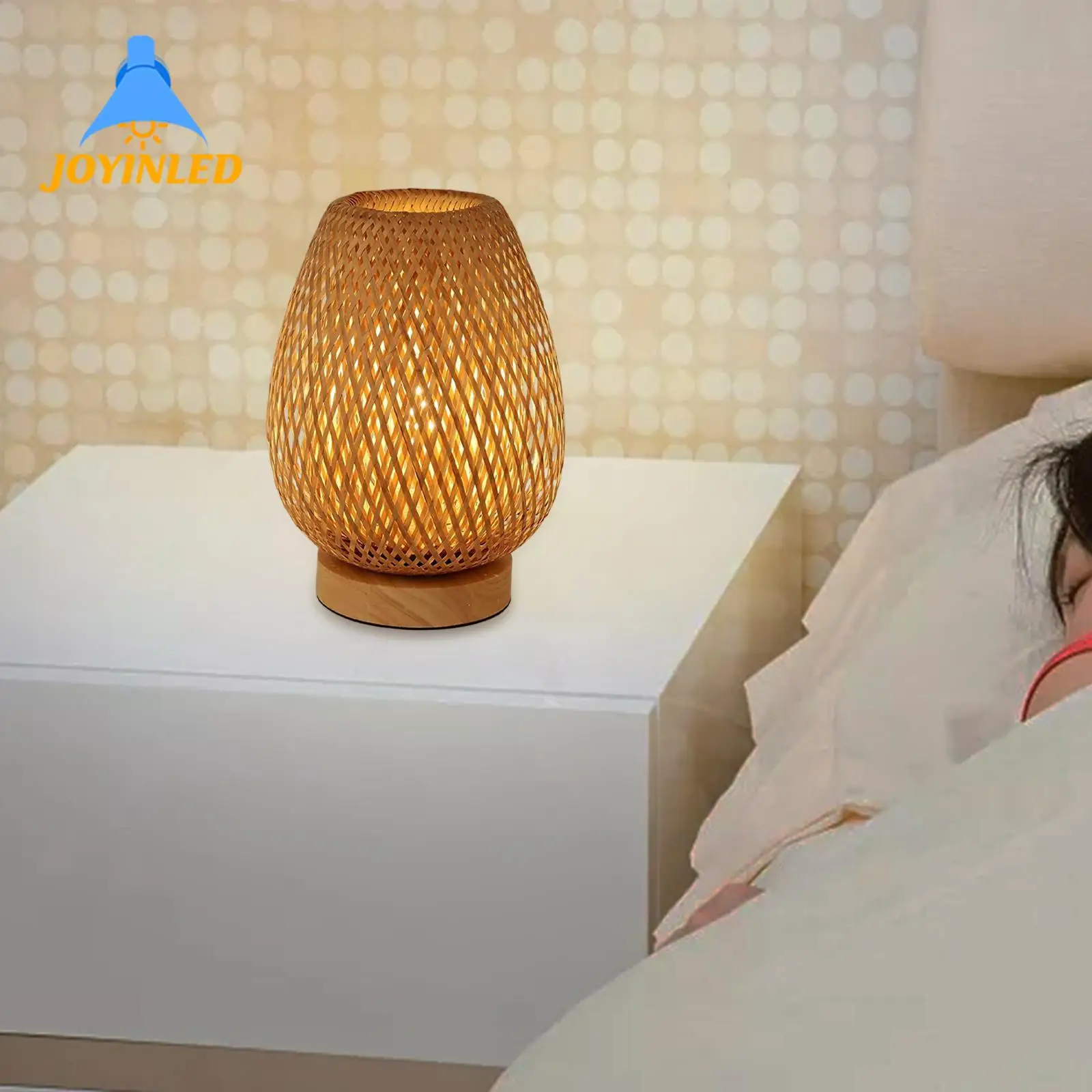 

Handmade Woven Table Lamp Bamboo Products Bedroom Bedside Table Lamp Room Decor Reading Desk Light Industry Style Night Lamp