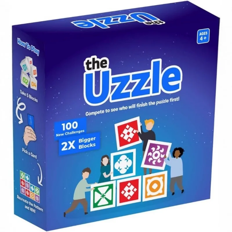 The UZZLE game children's board game parent-child interaction logic spatial thinking board game toys puzzle building block game