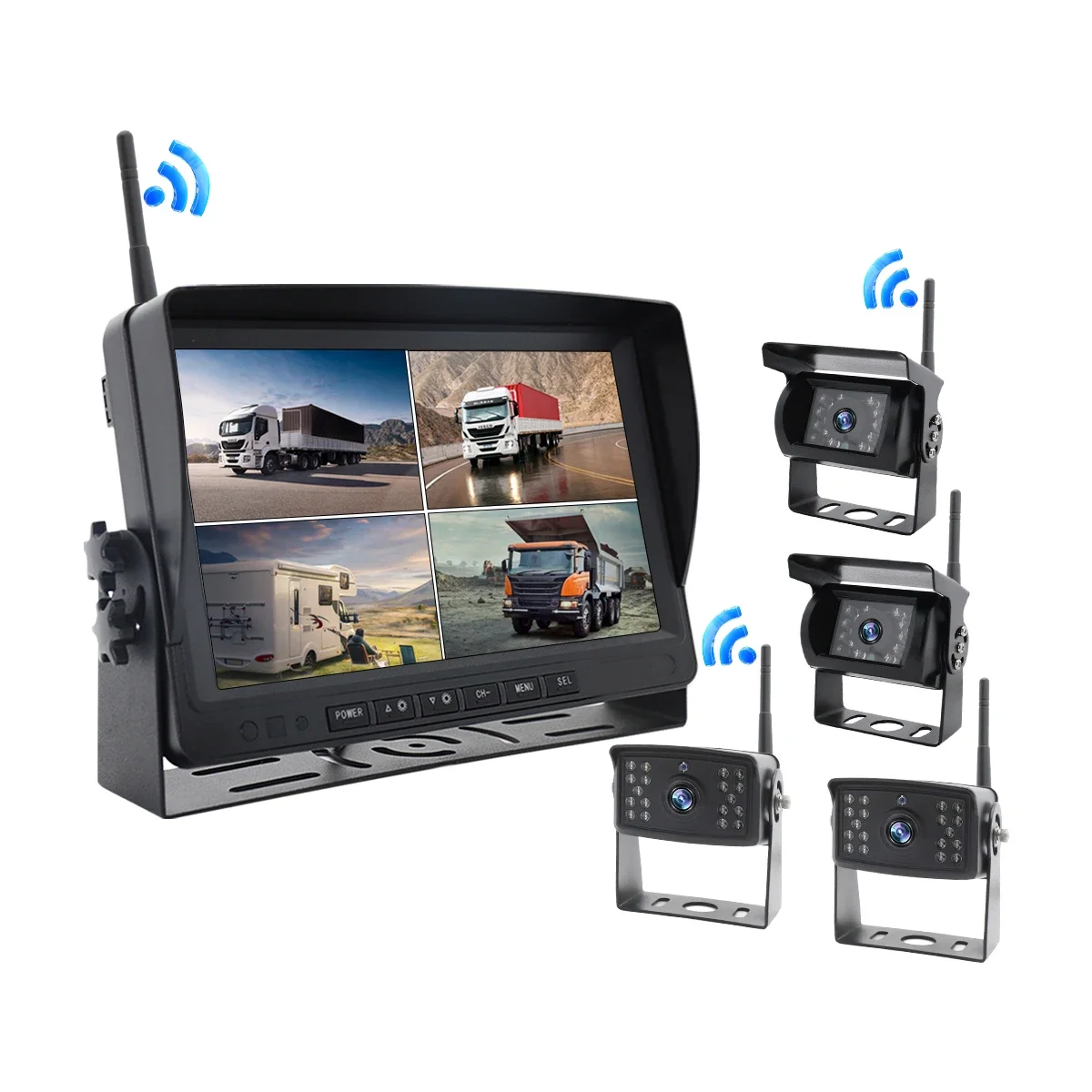 Wireless Rear View Back up Cam era Waterproof truck Night Vision System + 7