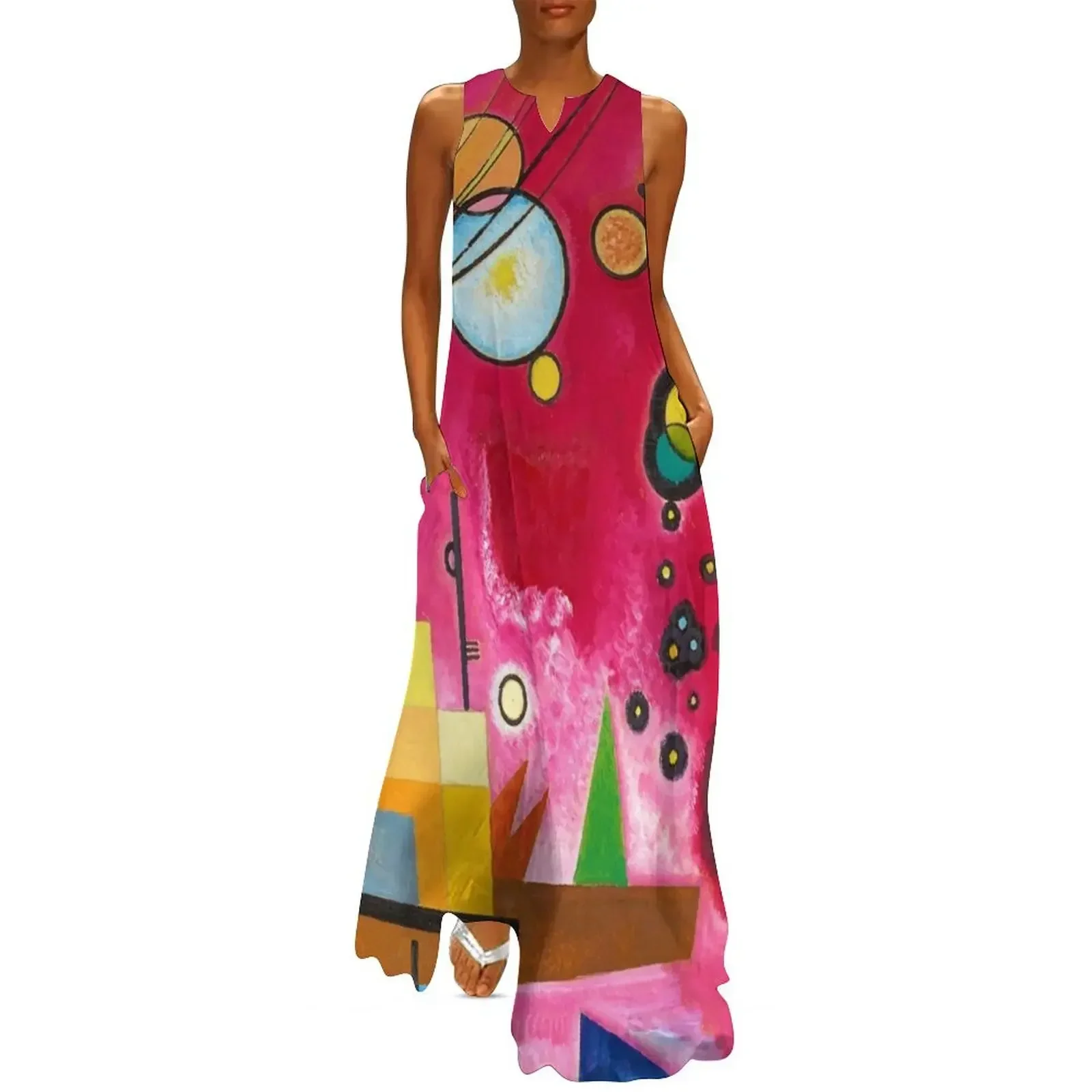 

Wassily Kandinsky Heavy Red (1924) Long Dress Dress vintage Female dress women's summer dresses 2025 fairy