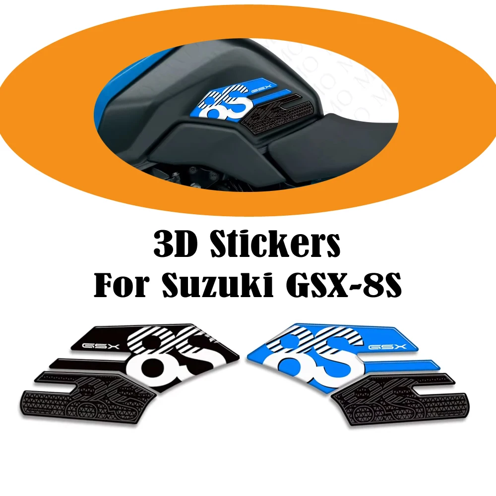 

For Suzuki GSX-8S GSX 8S GSX8S 2023 2024 2025 Protection Tank Pad Grips Gas Fuel Oil Kit Knee 3D Stickers Decals Fairing Fender