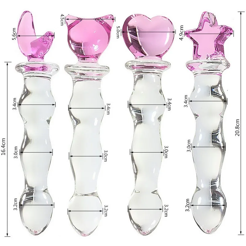 Love fairy stick Crystal Glass Dildo Penis Beads Anal Plug Butt Plug Sex Toys For Man Woman Couples Vaginal And Anal Stimulation