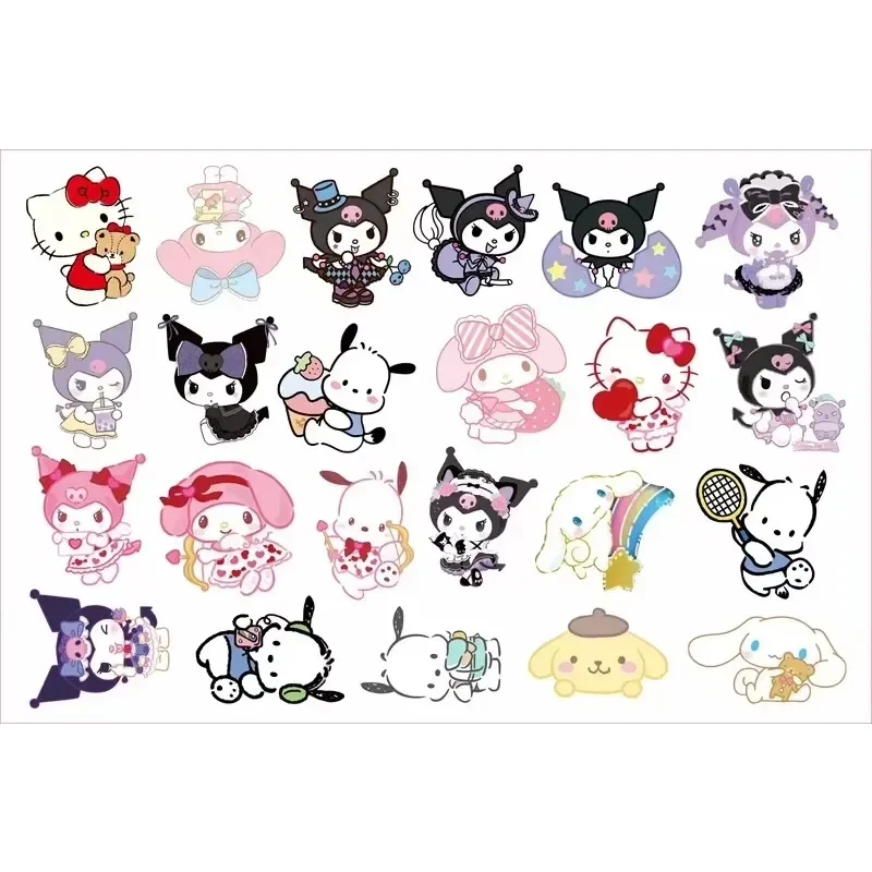 6 cm/8 cm MINISO Anime Parti Chiave Fibbia HelloKitty Acrilico Accessori FAI DA TE Grande Foglio Kuromi Materiale Del Fumetto Adesivi Parte Del Pendente