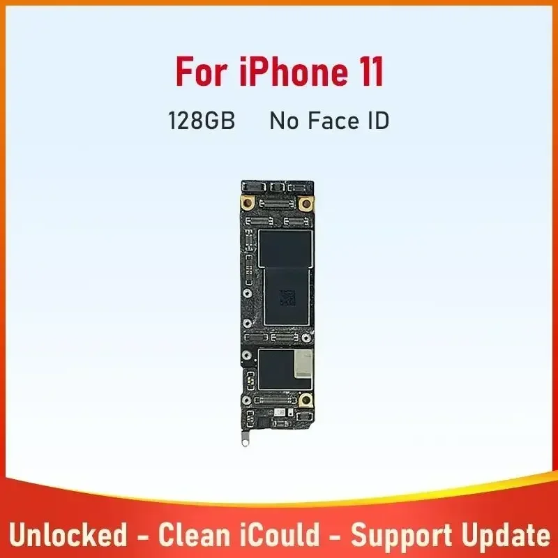 Neu! Telefon-Motherboard für iPhone 11, 64 g, 128 g, 256 g, Mainboard mit Face ID, entsperrtes Logikboard mit gereinigter iCloud-Unterstützung