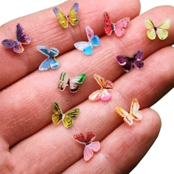 10/30/50Pcs Tiny Resin Butterflies Miniatures, Fairy Garden Home Ornament Accessories, Mini Micro Landscape DIY Craft Decoration