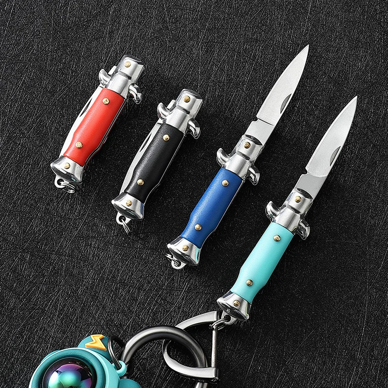 Tunafire Mini Folding Pocket Knife Multi Keychain Knife EDC Portable Outdoor Camping Small Cutter Knives Opener Unpacking Tools