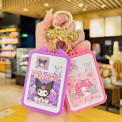 Cute Cartoon Sanrio Magnetic Puzzle Palm Toys With Keychain Creative Anime Sliding Puzzle Keyring School Bag Pendant