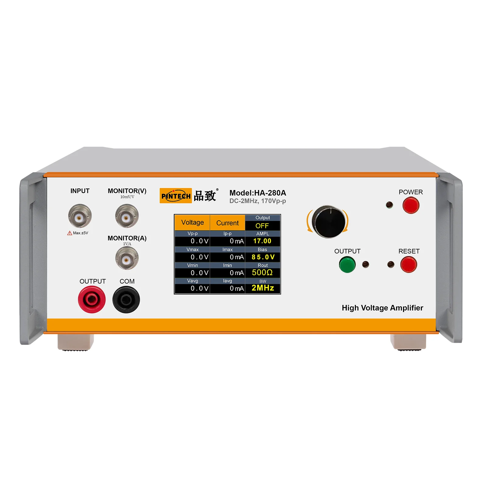 PINTECH HA-280A High Voltage Amplifier, 2MHz, 170Vp-p, Voltage Magnification with Protection Switch, Function Waveform Generator