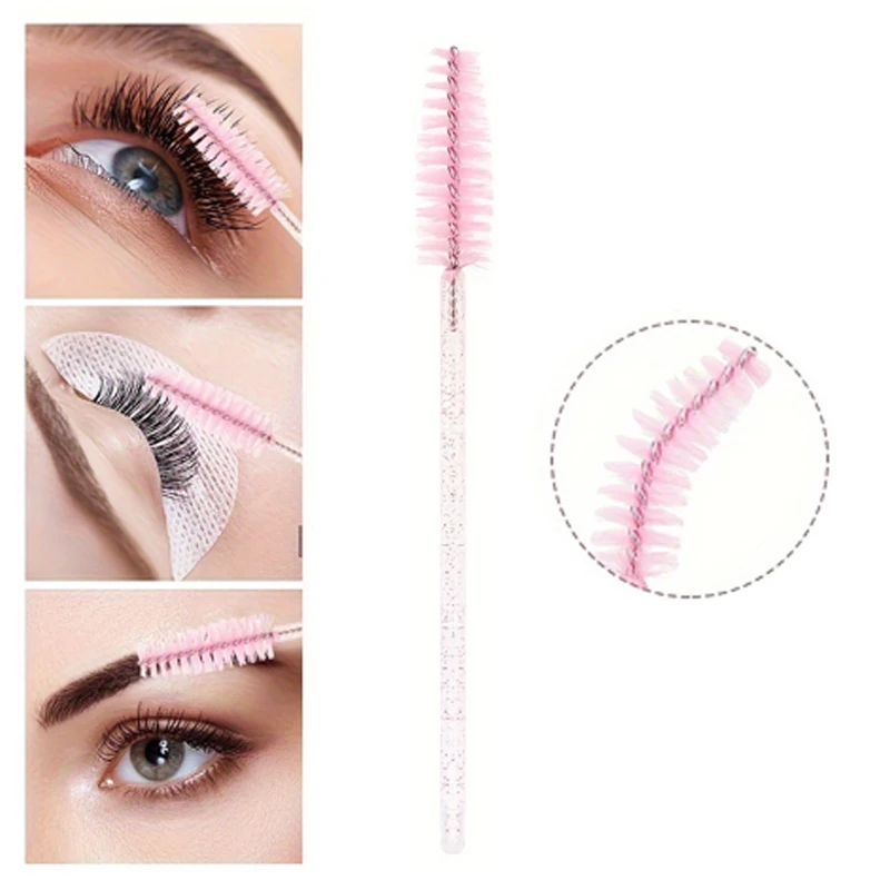 200 個使い捨てメイクブラシマイクロまつげエクステンションブラシリップラインコットンブラシまつげ除去クリーニングワンドメイクアップツール