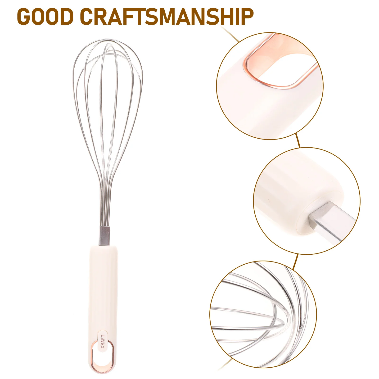 

Manual Egg Mixer Stainless Steel Wire Whisk Ergonomic Handle Multi-Function Kitchen Beaters For Baking Cooking Tools