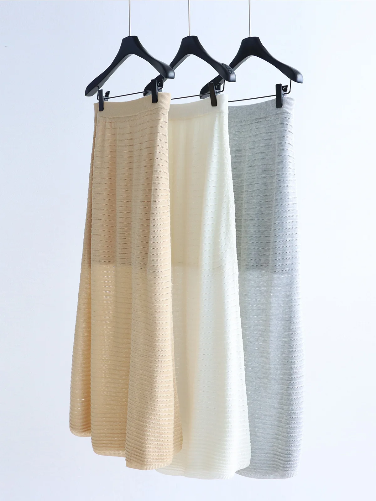

Dave&Di Knitted midi skirt A-line minimalist long skirt 26 spring/summer lazy base skirt