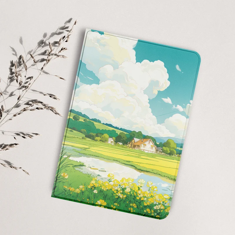 Etui Twosheep 6-calowe do Onyx Boox Go6 Poke6 Poke5 Magnetyczne etui z klapką Bez obudowy Funkcja automatycznego usypiania i budzenia Ręcznie rysowana ilustracja — zdjęcie produktu 6