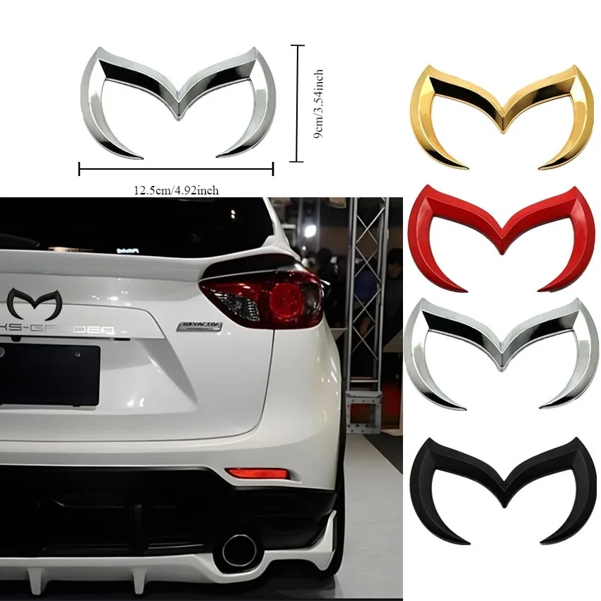 3D Metal Bat Shaped Car Trunk Sticker For Mazda 3 6 CX-5 Retrofit Accessories