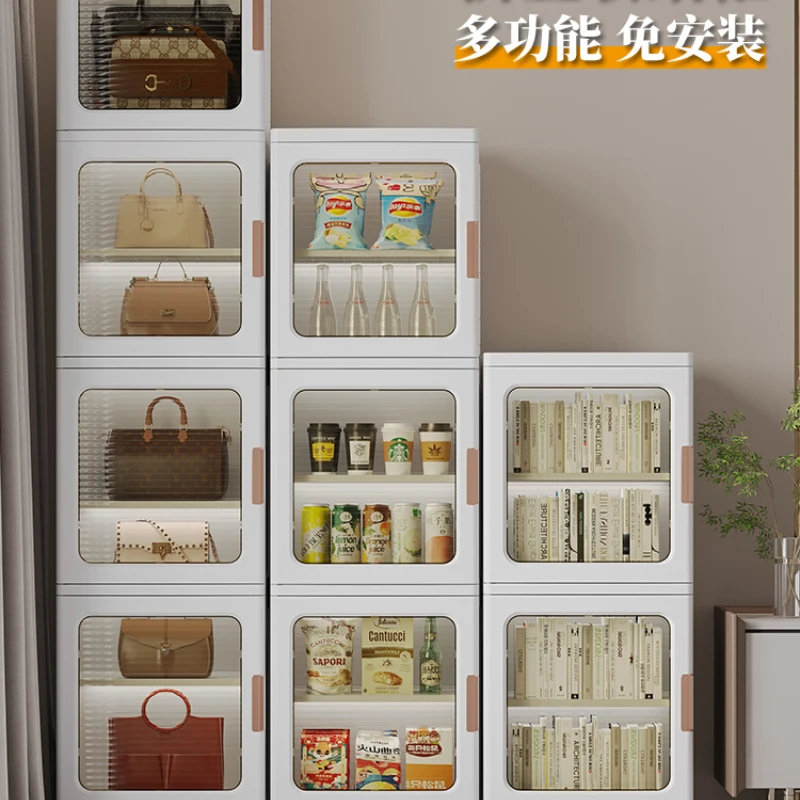 Bag Storage Fantastic Household Floor Cosmetics Transparent Storage Box Dustproof Storage Rack Display Cabinet Box