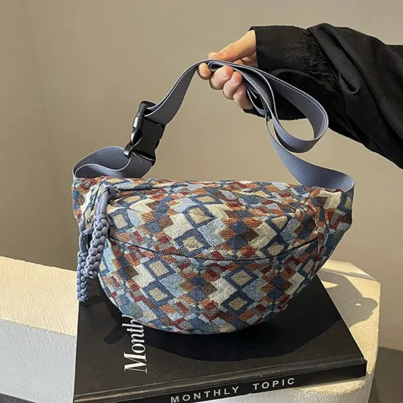 

Bohemia Corduroy Belt Bags for Women Fashion Fanny Pack Female Banana Waist Bag Hip Purse Shoulder Crossbody Chest Bag Pocket