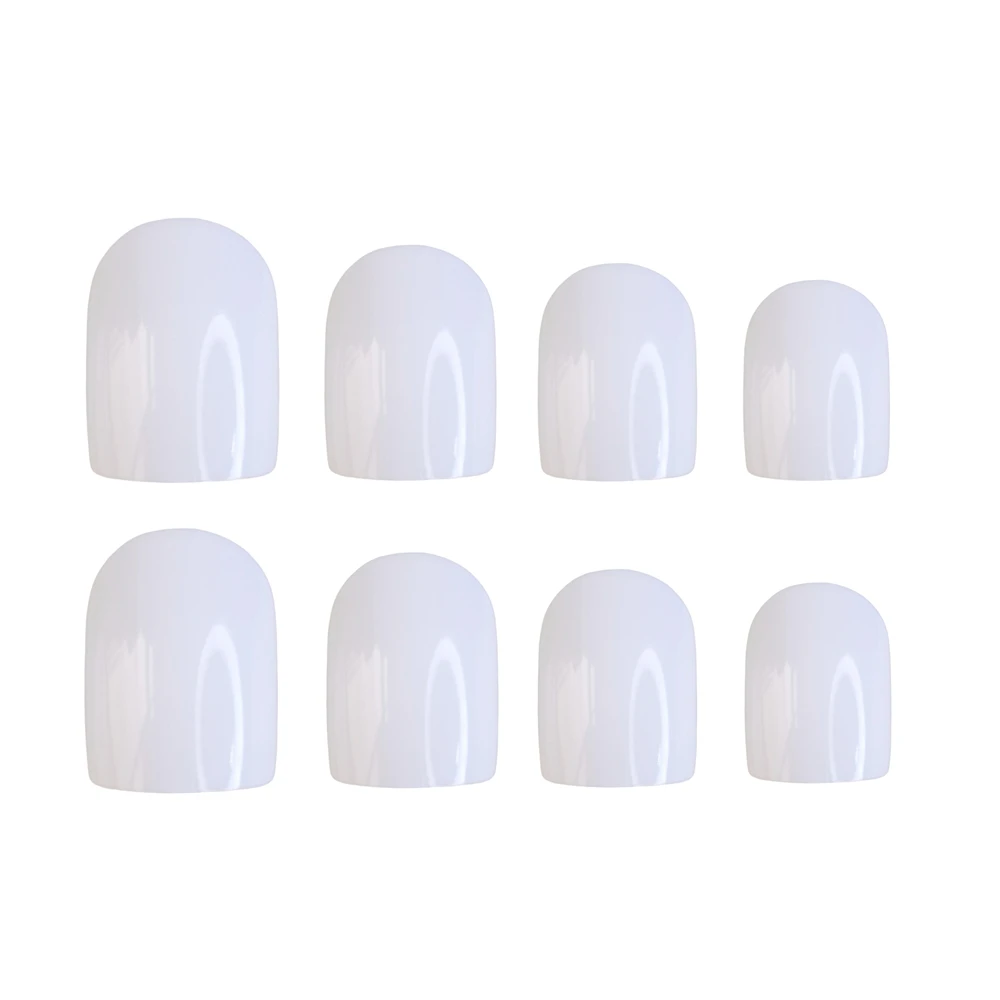 48Pcs Press On Nails Krótkie Białe Paznokcie Do Klejenia Sztucznych Paznokci Z Klejem Akrylowe Sztuczne Paznokcie DIY Girl Finger Tips Manicure Set