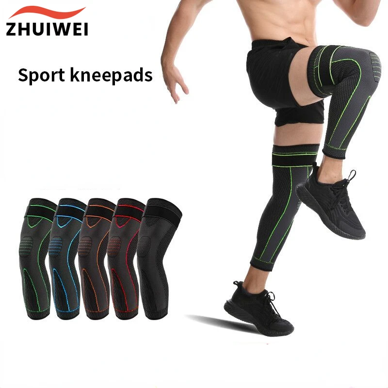 1Pair Sport Full Leg Compression Sleeves Knee Braces Support Protector for Weightlifting Arthritis Joint Pain Relief Muscle Tear