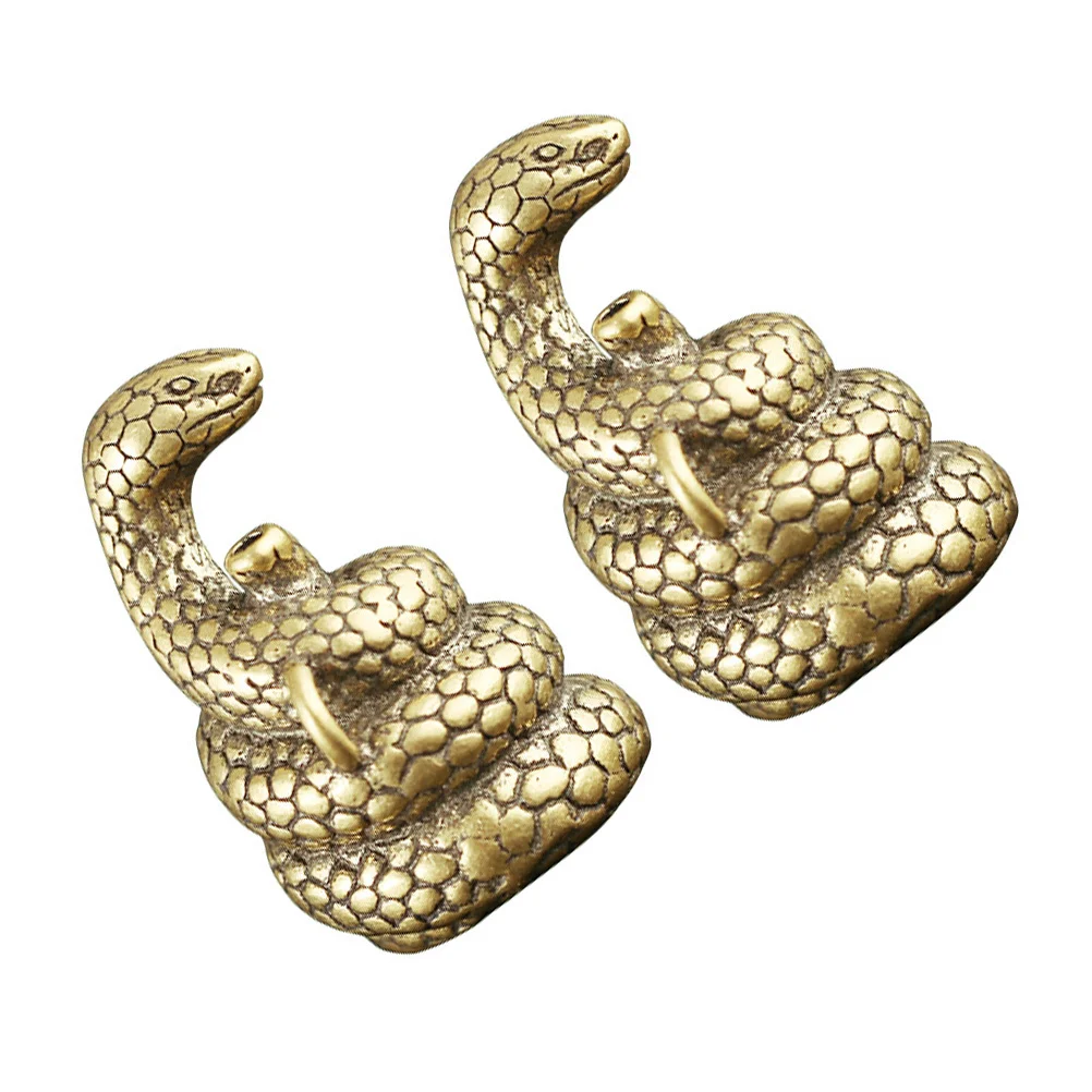 

2pcs Snake Censer Brass Animal Shape Holder For Home Decor Meditation Room Incense Stick Stand Chinese Zodiac Ornament Burning