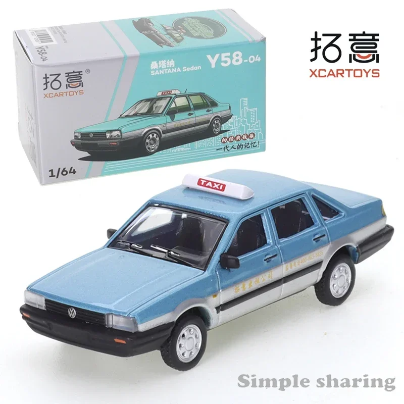 

XCARTOYS Miniature Car Model Alloy Car Model Toy SANTANA Sedan Y58-04 Taxi Friends Gifts Collect Ornaments Kids Toys Boys