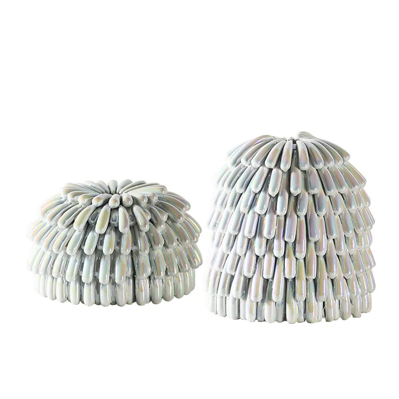 Modern simple ceramic cascading creative vase model house light luxury handicrafts flower ware homestay jewelry ornament