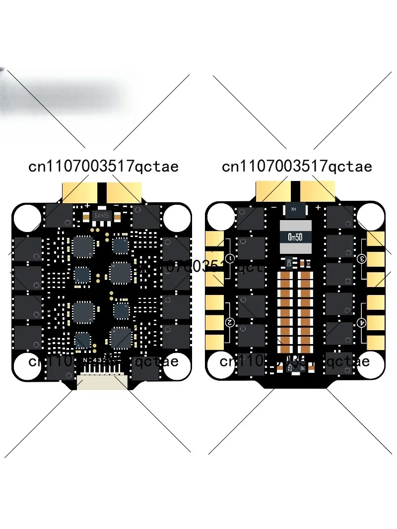 8-bit 6S 55A/8S 60A 70A four-in-one ESC FPV traversing machine ESC assembly