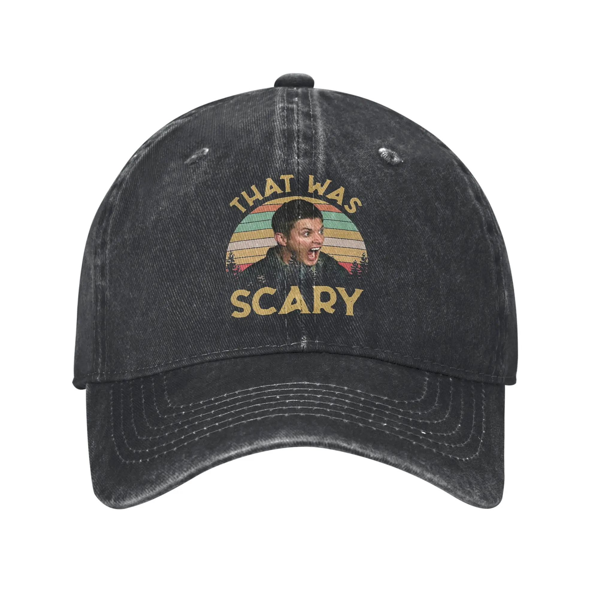 Unisex Dean Winchester Supernatural That Was Scary  Cap Merch Baseball Caps Fashion  Trucker Hat Adjustable