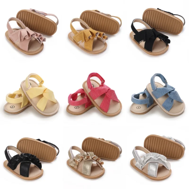 

Female Baby Sandals Newborn Baby Sandals Summer Female Baby Soft Rubber Sole Non Slip Baby Shoes Baby Sandals 0-18M