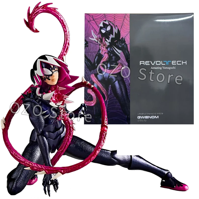 Nueva Figura de Acción de Venom Gwen, Kaiyodo Amazing Yamaguchi Revoltech, Figura Coleccionable, Decoración, Modelo KO, Juguetes, Regalo para Niños