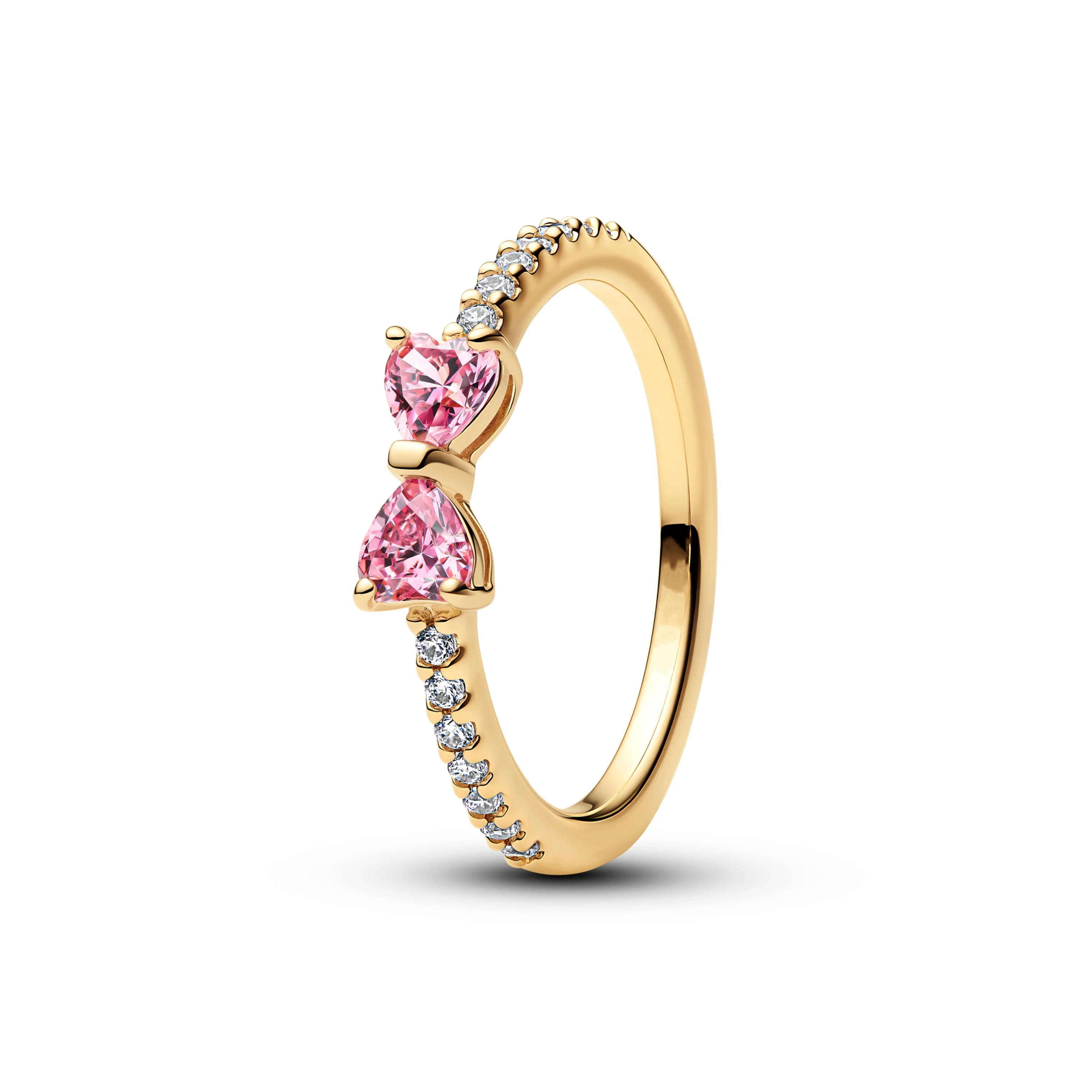 디즈니 2025 새로운 빛나는 Bowknot 로즈 반지 여성을위한 925 스털링 실버 반지 결혼식 저녁 파티 쥬얼리 액세서리 선물