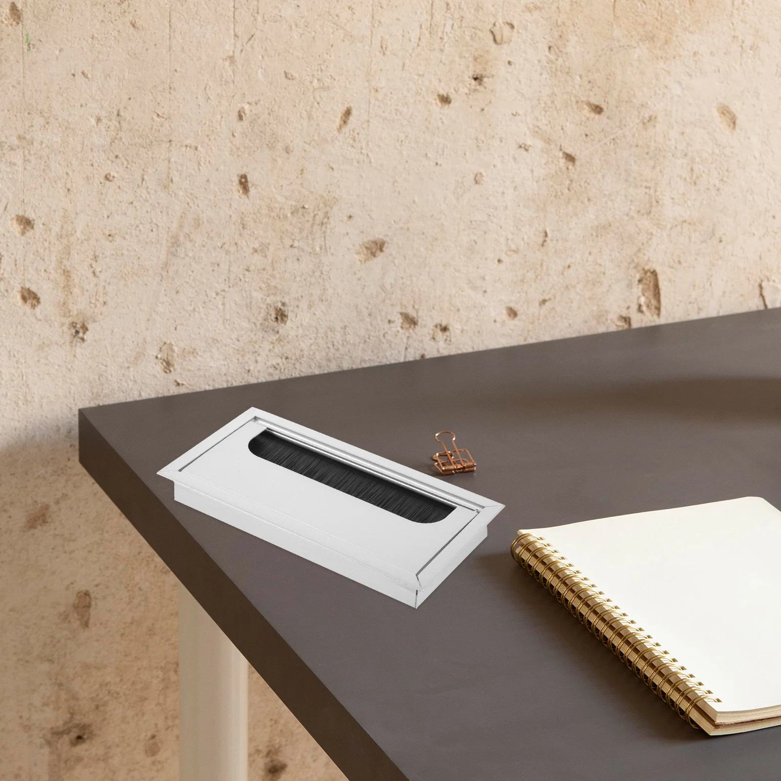 알루미늄 합금 케이블 박스 사각형 배선 박스 책상용 와이어 정리 도구 컴퓨터 테이블 그로멧 사무실 가정용