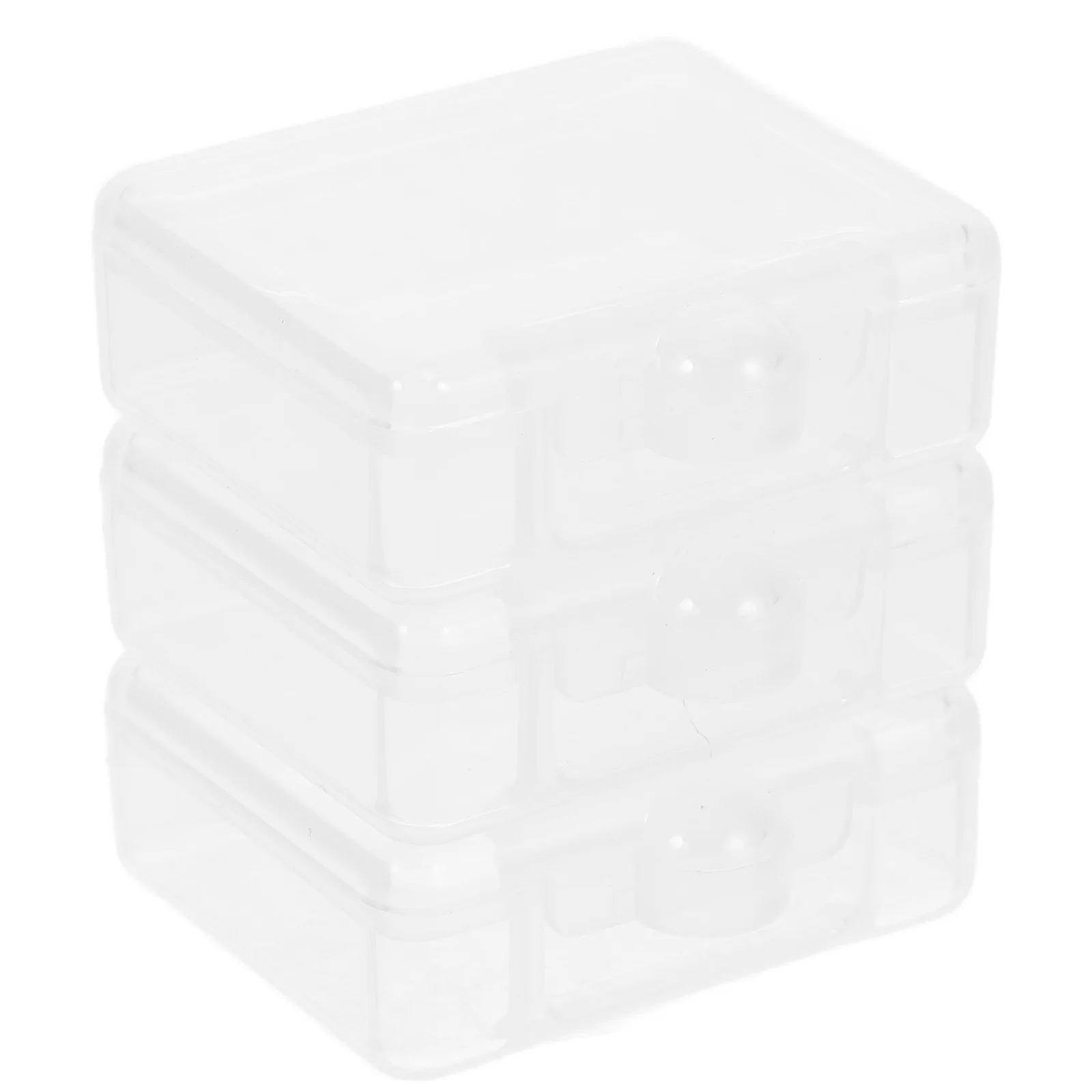 

3Pcs Clear Mini Storage Organizer Clothes Buttons Box Craft Containers Bead Organizer Practical Tidy Workspace