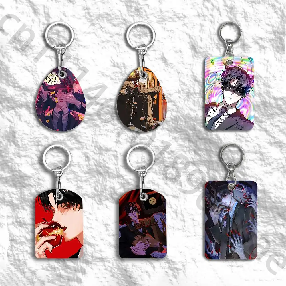 K-Kim Soleum GSGW Protective Printed Leather Card Case Metal Keychain Accessory