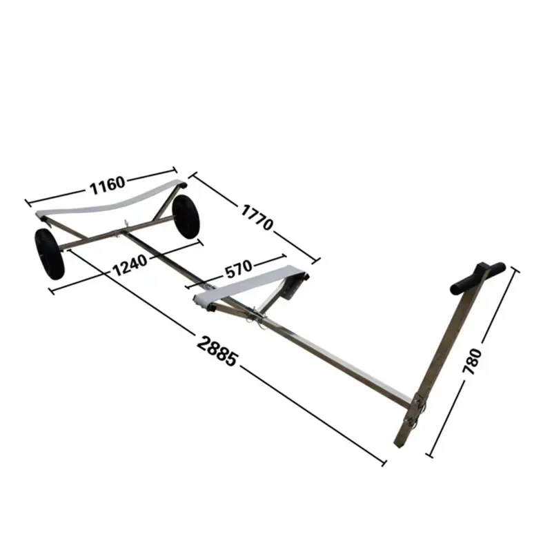 Rubber boat simple detachable stainless steel 304 trailer small trailer boat trailer portable marine hardware accessories
