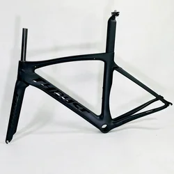 THRUST-Carbon Road Frame, Di2 Mechanical UD, Black Surface, Headset Seat Post, Fork Hanger, New Design t1000 carbon speed frame